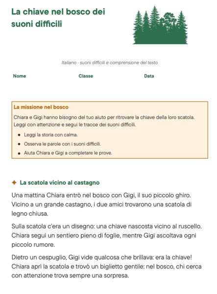 Ripasso suoni difficili classe terza