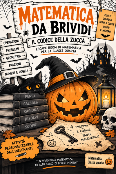 Escape room  matematica Halloween  - classe quarta