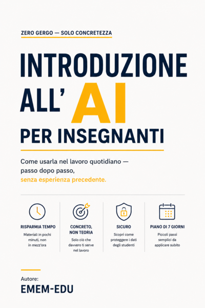 Introduzione all'IA per insegnanti — passo dopo passo