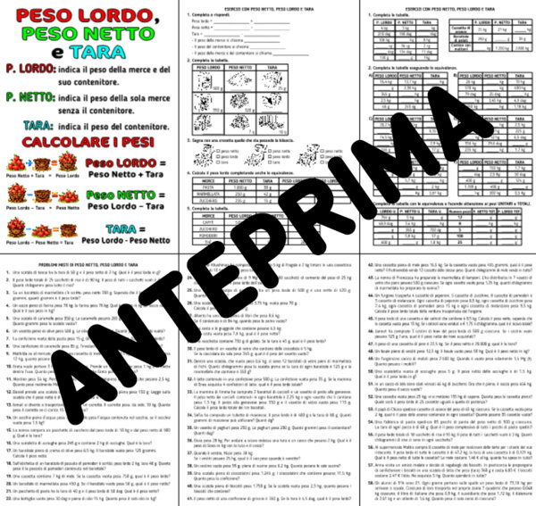 PESO NETTO PESO LORDO E TARA