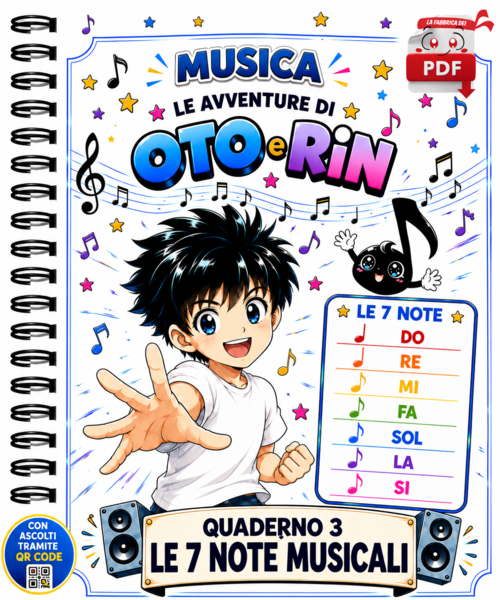 IL QUADERNO DI MUSICA 3: le sette note musicali (Le avventure di Oto e Rin)