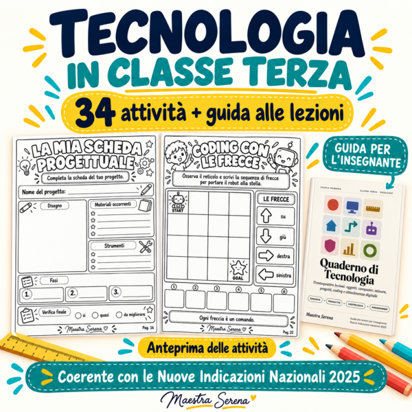 Tecnologia in classe terza – 34 attività con guida alle lezioni