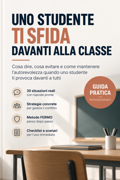 UNO STUDENTE TI SFIDA DAVANTI ALLA CLASSE – GUIDA PRATICA PER INSEGNANTI