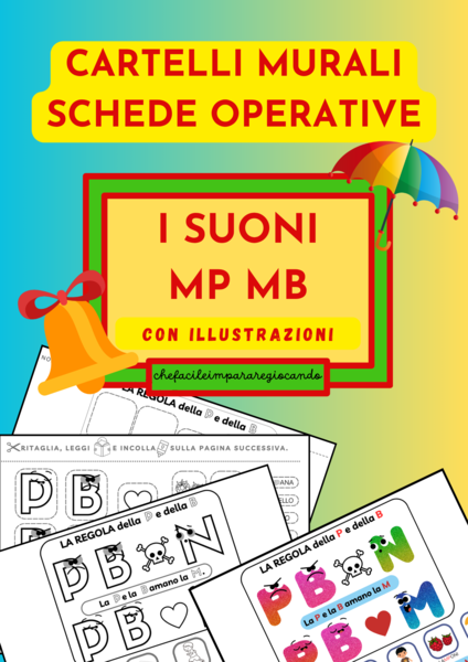 PAROLE CON MP E MB - CARTELLO MURALE E SCHEDE OPERATIVE