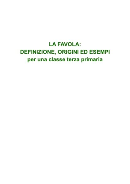 La  favola 3^