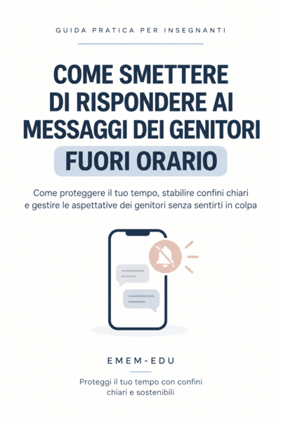 COME SMETTERE DI RISPONDERE AI MESSAGGI DEI GENITORI FUORI ORARIO