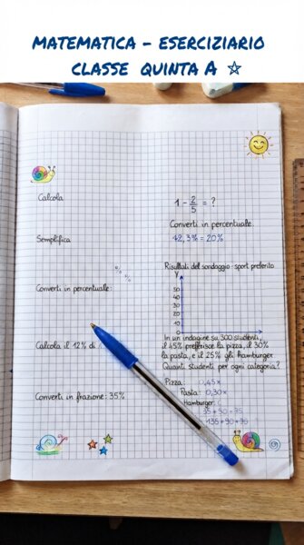 Esercitazione di matematica classe 4 e 5 primaria