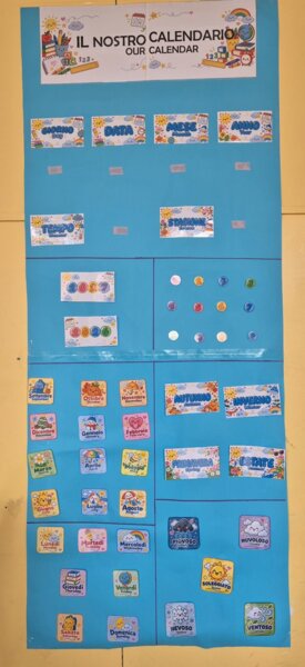 Calendario - routine in doppia lingua (italiano/inglese)