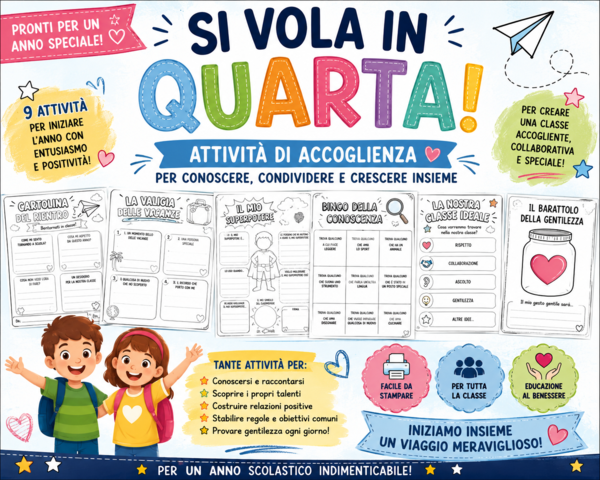 Kit accoglienza classe quarta💕📚