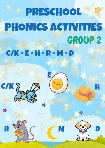 Preschool Phonics Worksheets – Group 2