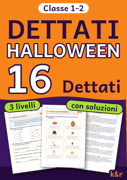 Dettati di Halloween classe prima e seconda: 16 dettati