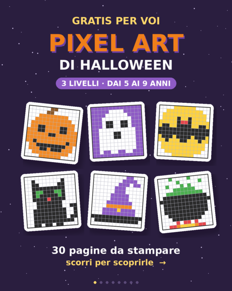 Pixel art di Halloween - per tutte le età