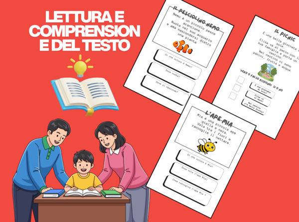 Lettura e Comprensione del Testo: 30 Schede Divertenti per la Scuola Primaria (Classe 1ª e 2ª)