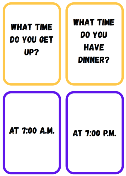 Speaking cards_Questions&answers