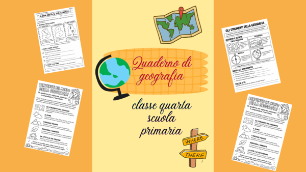Quaderno completo di geografia classe quarta