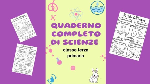 Quaderno completo di scienze classe terza