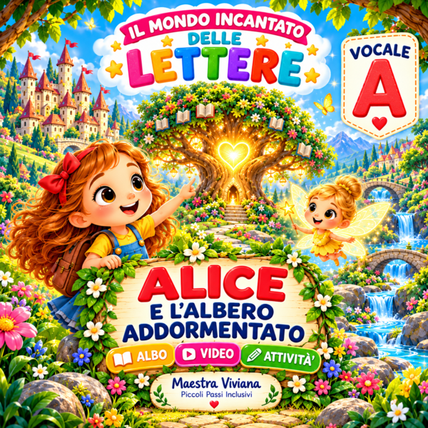 Vocale A: Alice e l’albero addormentato | Albo, video e attività per la classe prima- Infanzia