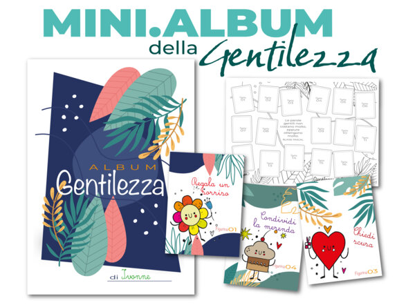 ALBUM della GENTILEZZA con FIGURINE da completare e scambiare in A3