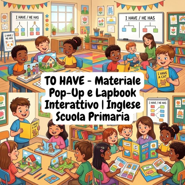 The Verb TO HAVE - Materiale Pop-Up e Lapbook Interattivo | Inglese Scuola Primaria
