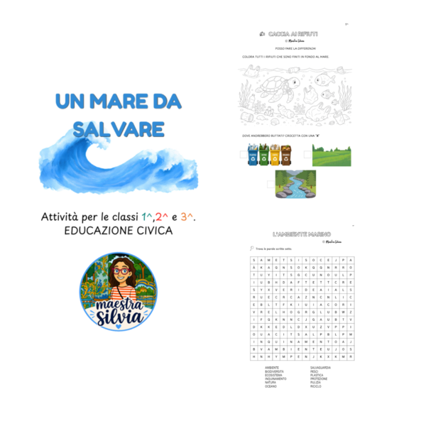 Schede didattiche "Un mare da salvare" - classe 1^-2^-3^