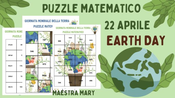 Giornata della Terra.Puzzle matematico.Le moltiplicazioni.