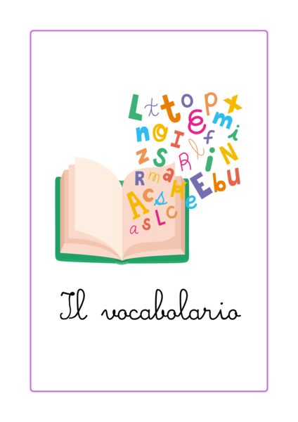 Libretto sul dizionario + comandi per esercizi