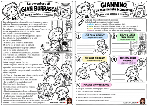 Verifica - racconto realistico - Gian Burrasca