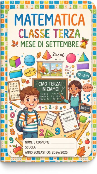 Quaderno MATEMATICA - Settembre - Classe terza