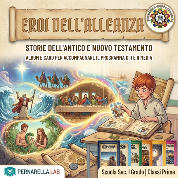 GLI EROI DELL'ALLEANZA — Album Didattico & Figurine Collezionabili Bibbia (73 Pag + Mazzo Card)
