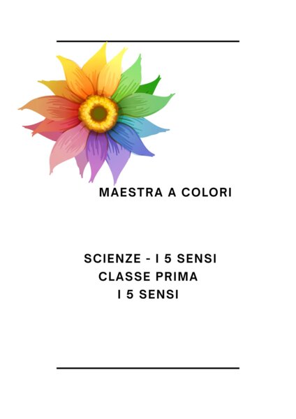 SCIENZE I 5 SENSI + COPERTINA QUADERNO