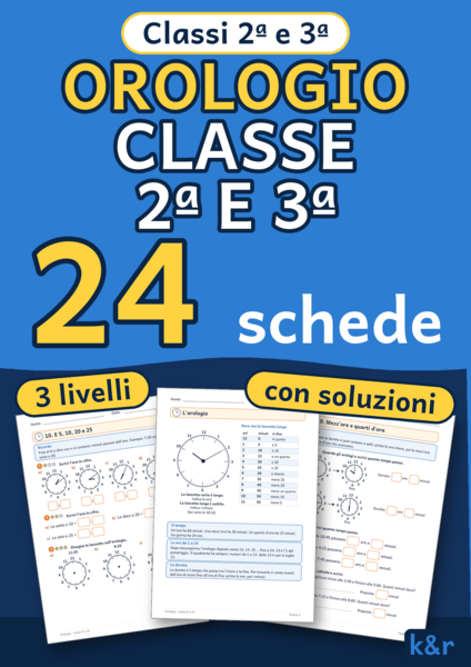 Orologio classe seconda e terza: 24 schede graduate