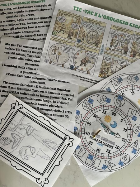 Orologio facile con storia e fumetto