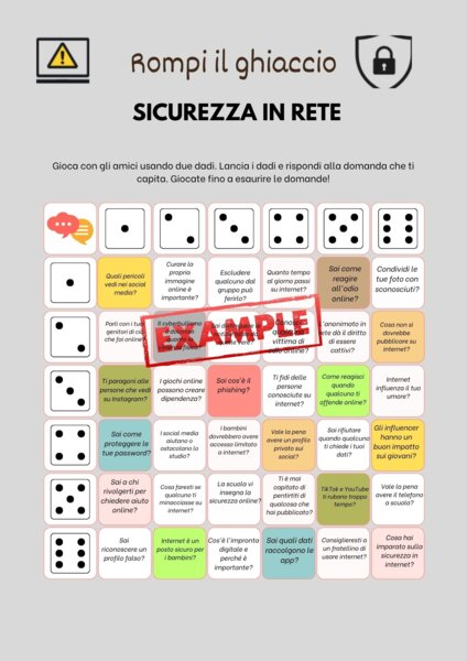 „Tabellone di gioco – sicurezza in rete”, pdf