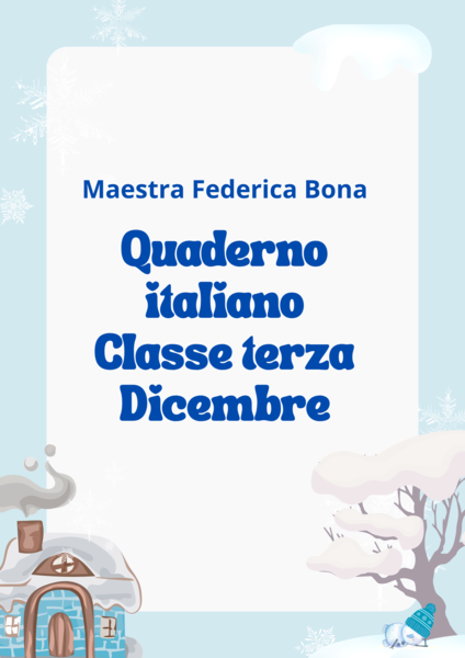 Quaderno classe terza italiano dicembre