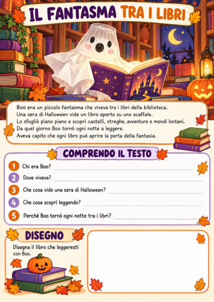 Mini comprensione/dettati Halloween