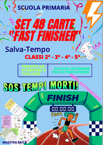 SOS Tempi Morti! 48 Carte Fast Finisher per la Scuola Primaria (Attività Autonome 2ª-5ª)