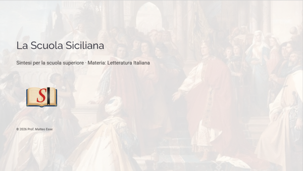La Scuola Siciliana | Presentazione PPTX Pronta per la Classe