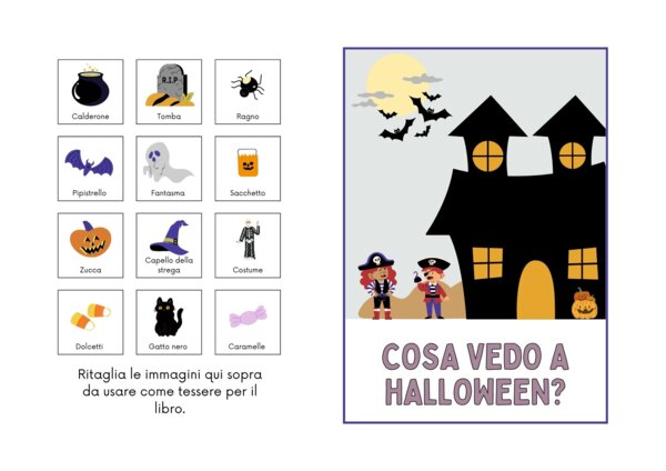 HALLOWEEN SOSTEGNO • Libretto Interattivo Adattato (Busy Book e CAA)