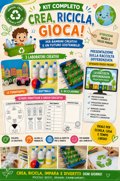 LA RACCOLTA DIFFERENZIATA-Percorso completo di educazione civica ♻️🌍