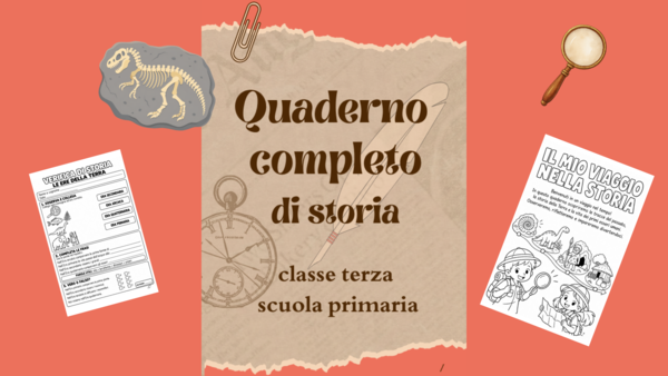 Quaderno completo di storia classe terza