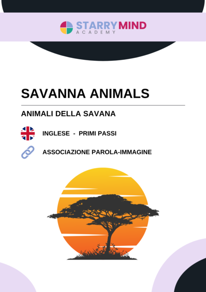 Animali della Savana - Savanna Animals / Inglese Beginner
