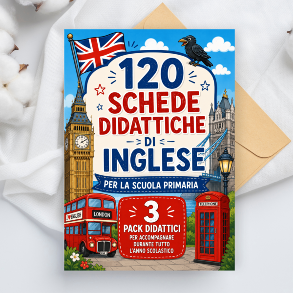 Schede didattiche di inglese per le classi 1-2-3 (pacchetto completo)