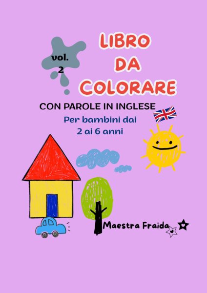 LIBRO DA COLORARE con parole in inglese vol.2