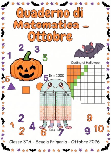 Quaderno MATEMATICA - Ottobre - Classe terza