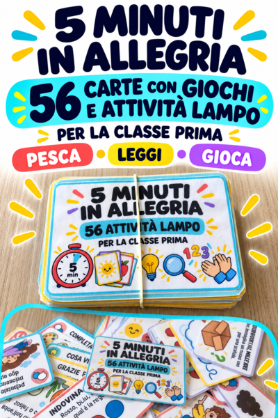 Carte-gioco con attività veloci - 5 MINUTI IN ALLEGRIA