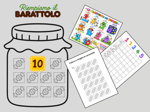 RIEMPIAMO IL BARATTOLO! Attività di matematica – Classe prima primaria