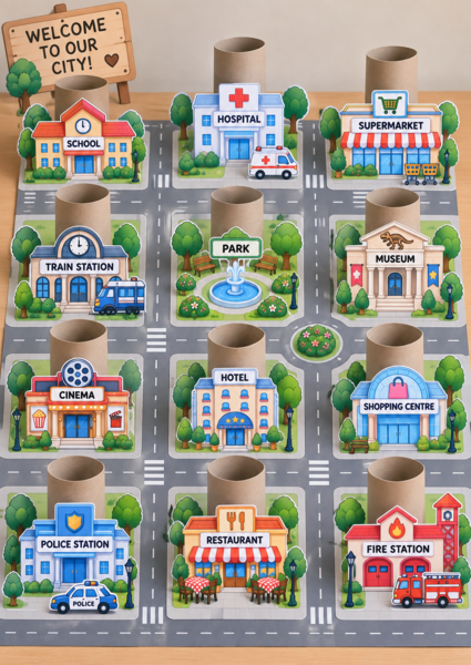 My city - negozi in inglese e indicazioni