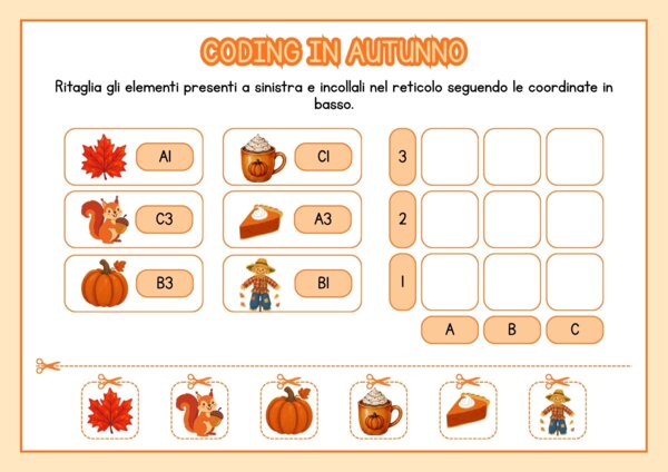 Mega Pacchetto Coding Unplugged: 9 Schede Stagionali Ritaglia e Incolla