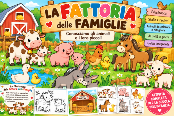 La Fattoria delle Famiglie – Attività Animali e Cuccioli per Scuola dell’Infanzia