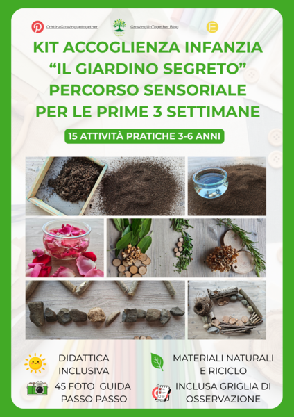 KIT ACCOGLIENZA INFANZIA "IL GIARDINO SEGRETO" percorso sensoriale per le prime tre settimane